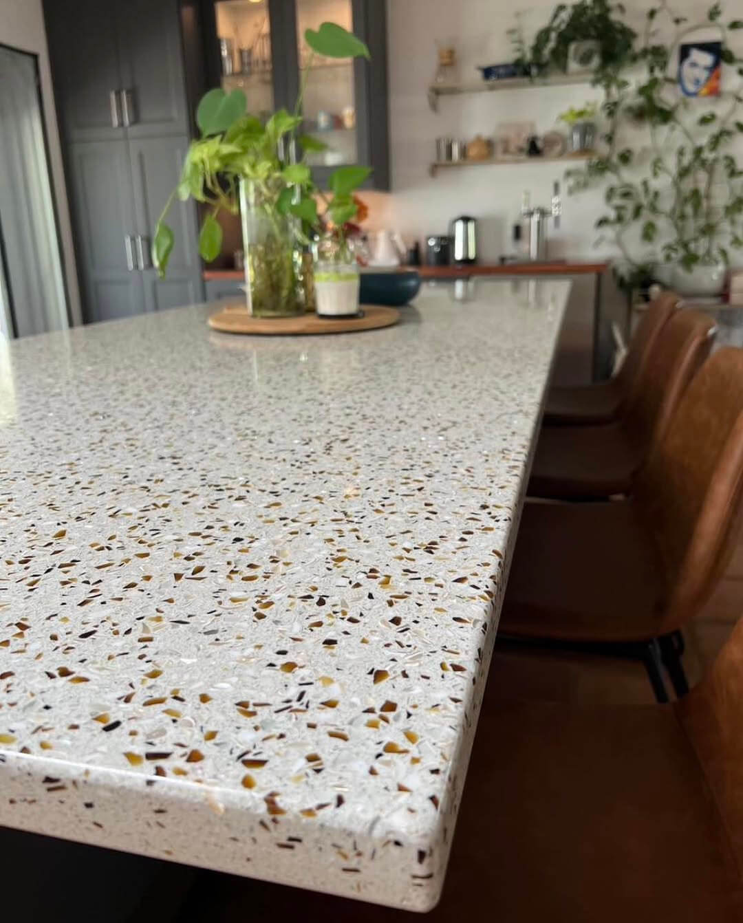 Recycled Glass Kitchen Countertops